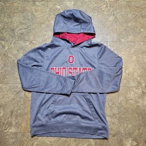 Ohio State Buckeyes Hoodie Mens Small S Gray Long Sleeve Pullover J. America